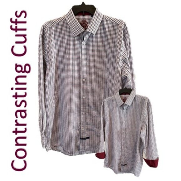 ENGLISH LAUNDRY Dress Shirt with Contrasting Cuffs - XL - Picture 1 of 9